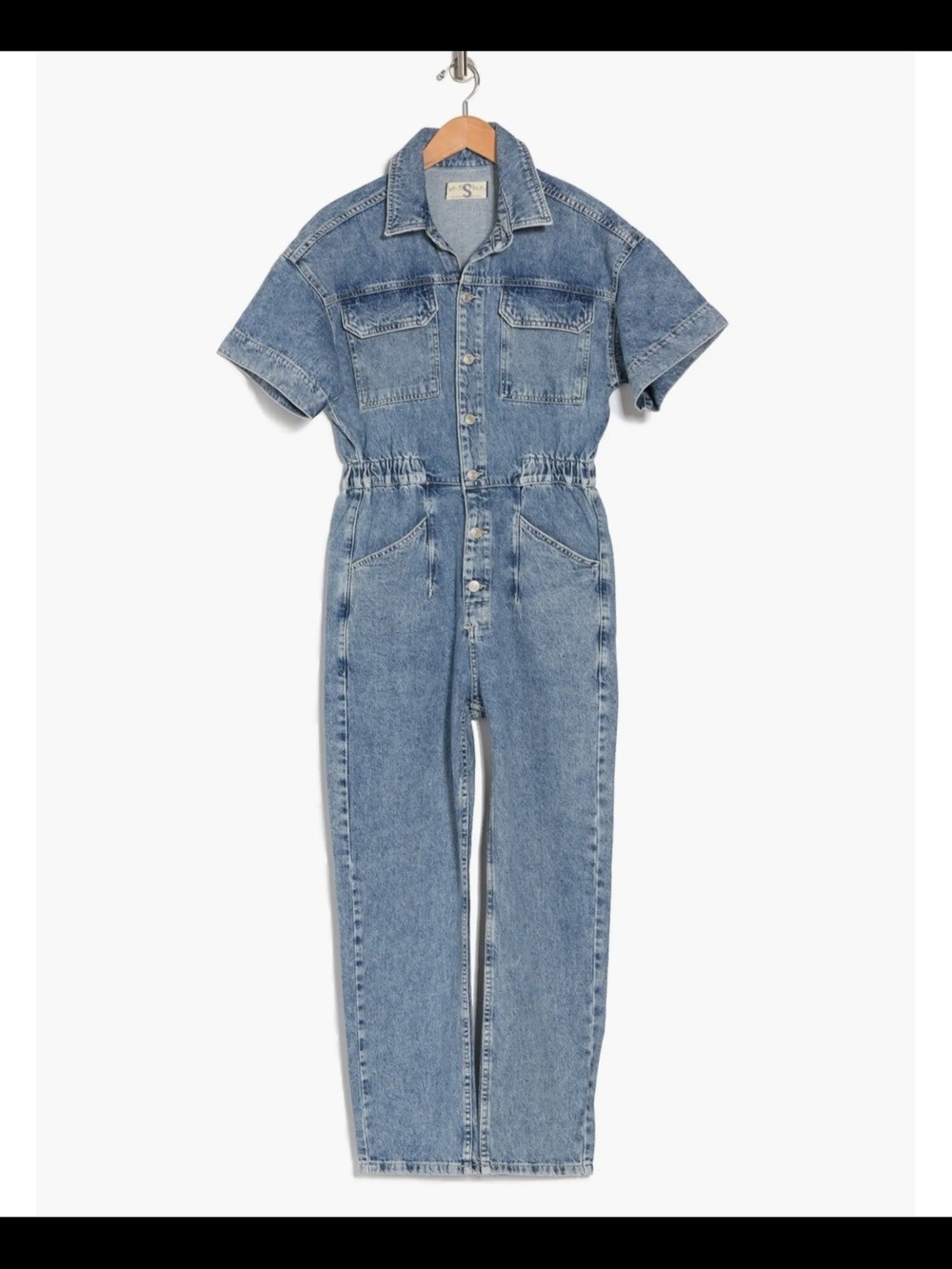 Free People Marci Denim Jumpsuit